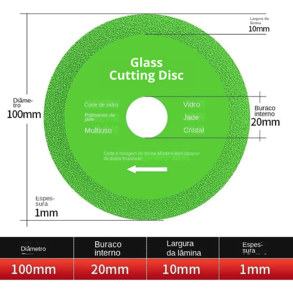Kit de Discos Diamantados para Corte Esmerilhadeira e Serra Mármore -  20mm e 22mm