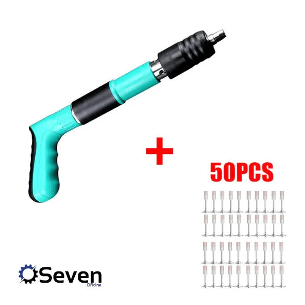 Pistola de Fixação Profissional com Caixa + 50 Pregos