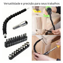Kit Extensor Prolongador Flexivel para Parafusadeira