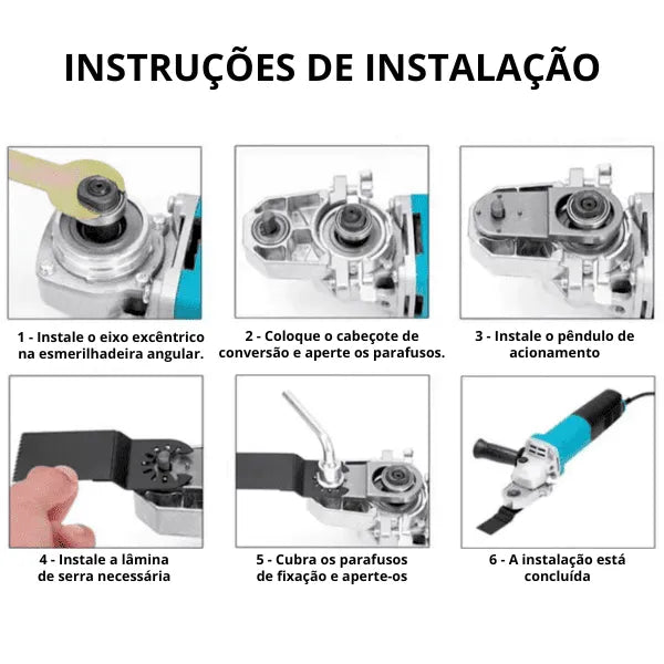 Kit Completo Adaptador Ocilante para Esmerilhadeira - M14 (115-125)