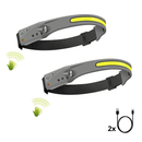 Lanterna de cabeça impermeável, 5h de duração - Compre 1 Leve 2