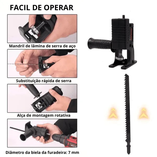 Adaptador Portátil de Serra Elétrica Tico Tico para Furadeira
