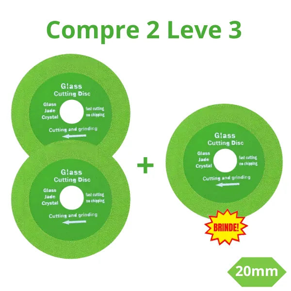 Kit de Discos Diamantados para Corte Esmerilhadeira e Serra Mármore -  20mm e 22mm