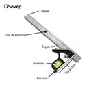 Esquadro Combinado Com Nível Régua