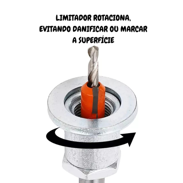 Broca Escariadora de 3mm com Limitador + Chave Allen