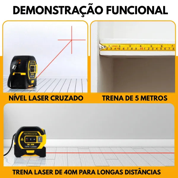 Trena Digital Laser 4D - 3 em 1