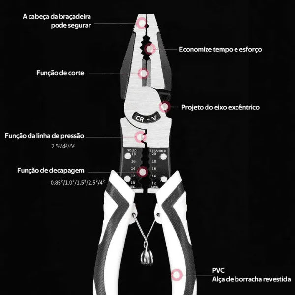 Kit Alicates Multifuncionais Profissionais