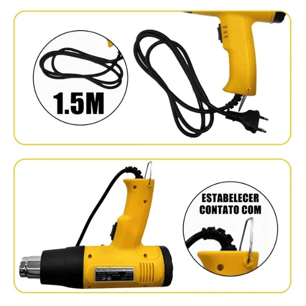 Soprador Térmico Multifuncional - Controle de Temperatura e Bicos Extras