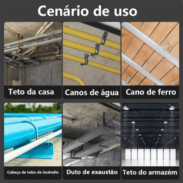 Pistola de Fixação Profissional com Caixa + 50 Pregos